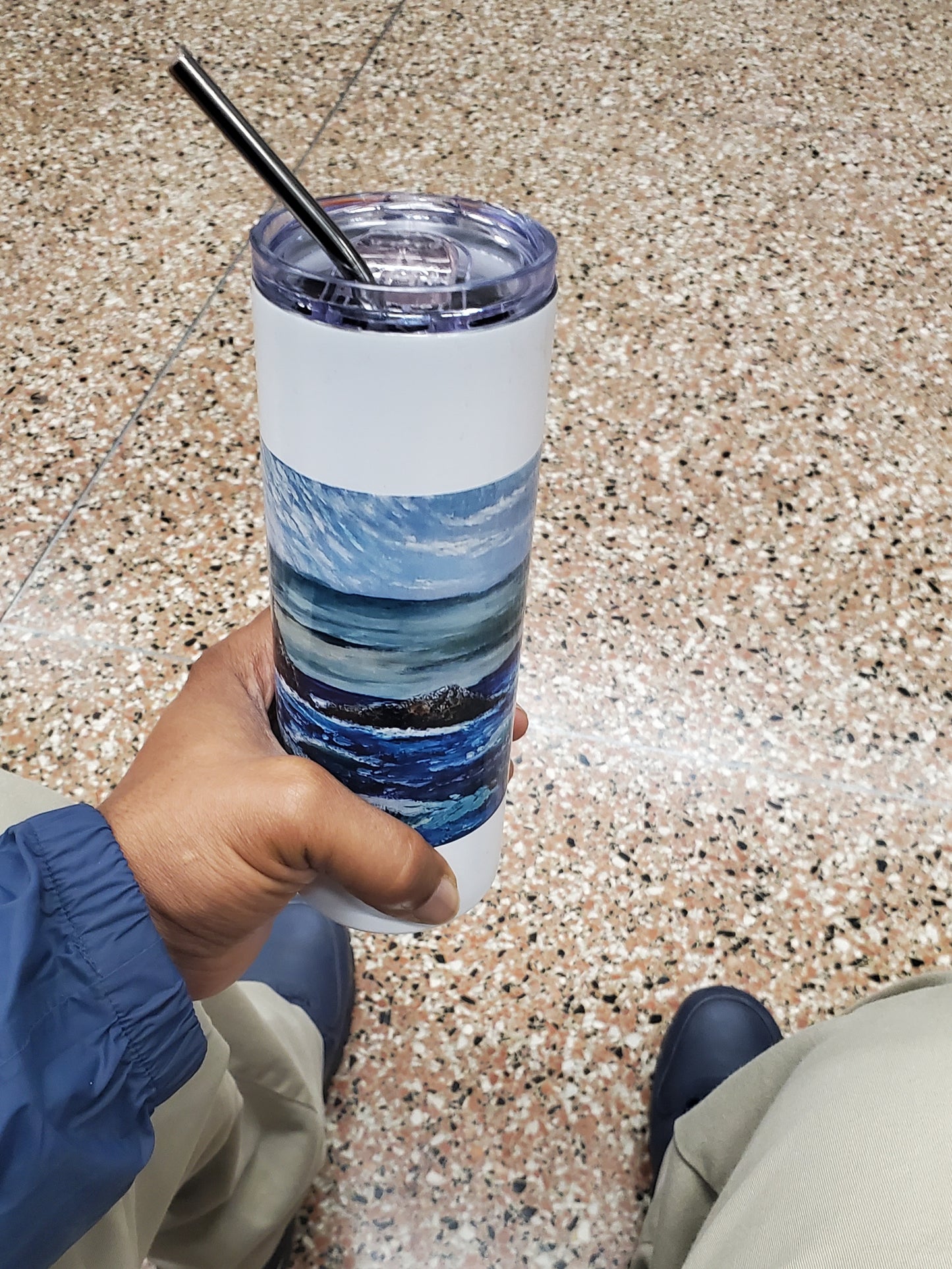 Clashing Waves Stainless steel tumbler